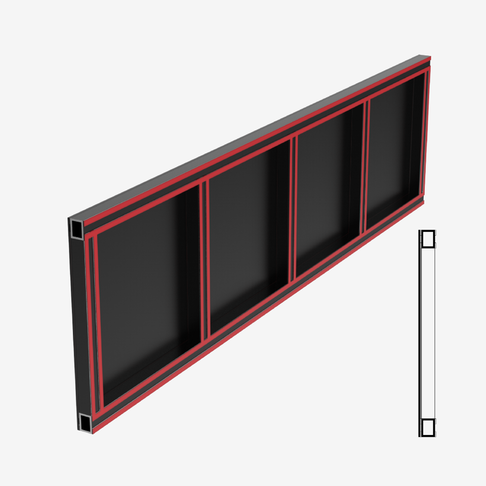 Kick Plates Set of 2 pcs for KOMPAS ADA ULTRA SLIM Door - Black