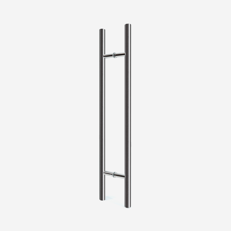 72" Back-to-Back Ladder Pull Handle - Polished Stainless Steel