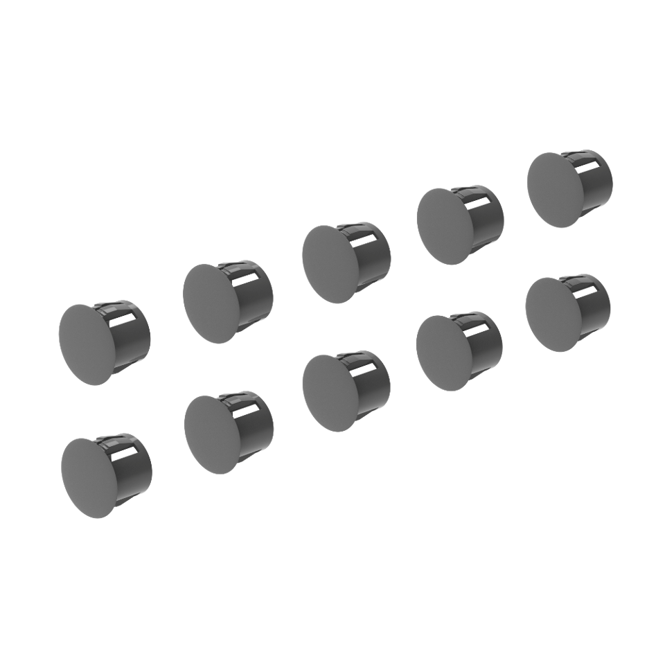 Gray Plastic Plug 1/2" - Pack of 10 pcs