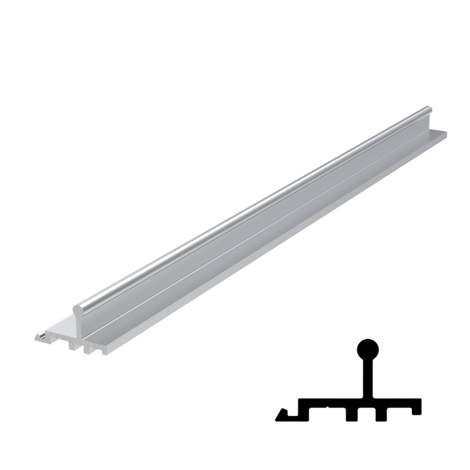 SGL-1116 Bottom Guide Extension 118" Stock Length - Satin Anodized