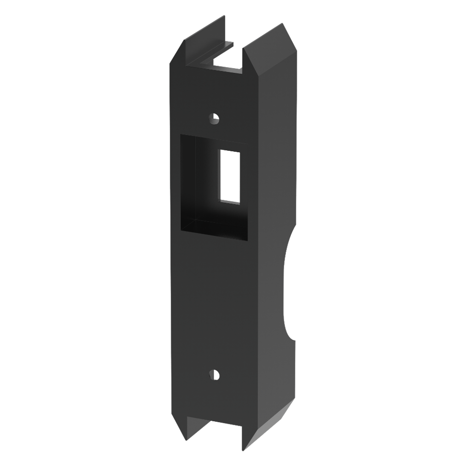 EUR Center Lock Wall Strike - Black