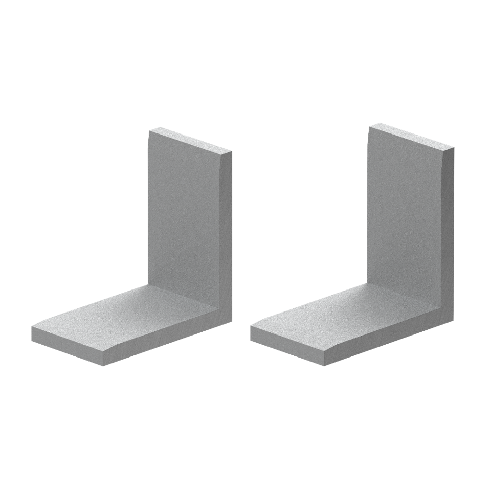 90 Degree U-Channel Connector Bracket - Set of 2
