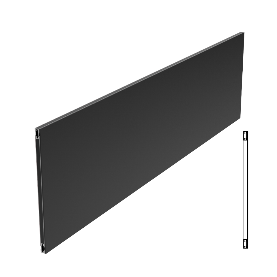 Kick Plates Set of 2 pcs for KOMPAS ULTRA SLIM Door - Black