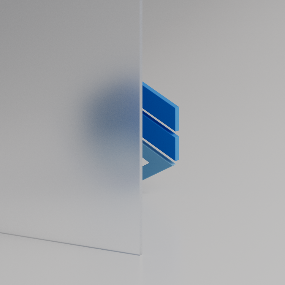 1/2" Low Iron Acid Tempered Glass Sample