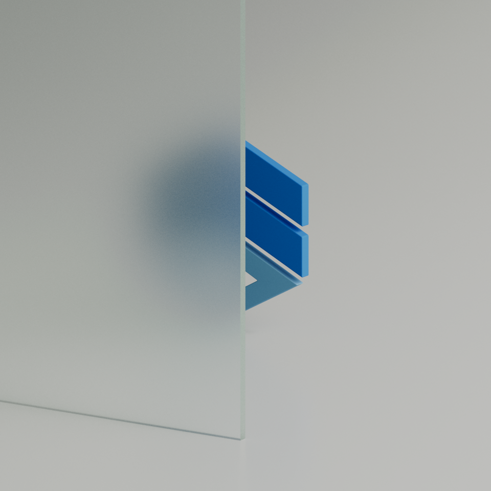 1/4'' Acid Tempered Glass Sample