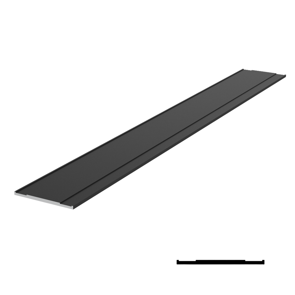 Decorative Mullion for KOMPAS 118" Stock Length - Black Matte