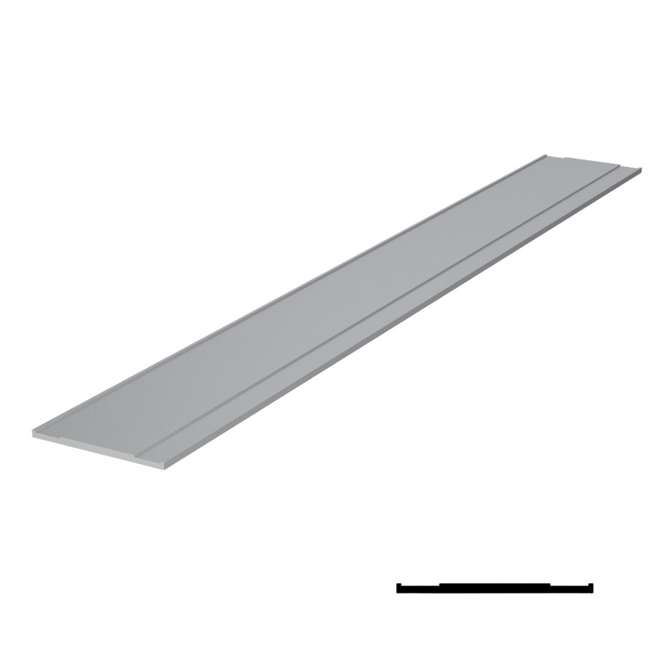 Decorative Mullion for KOMPAS 118" Stock Length - Satin Anodized