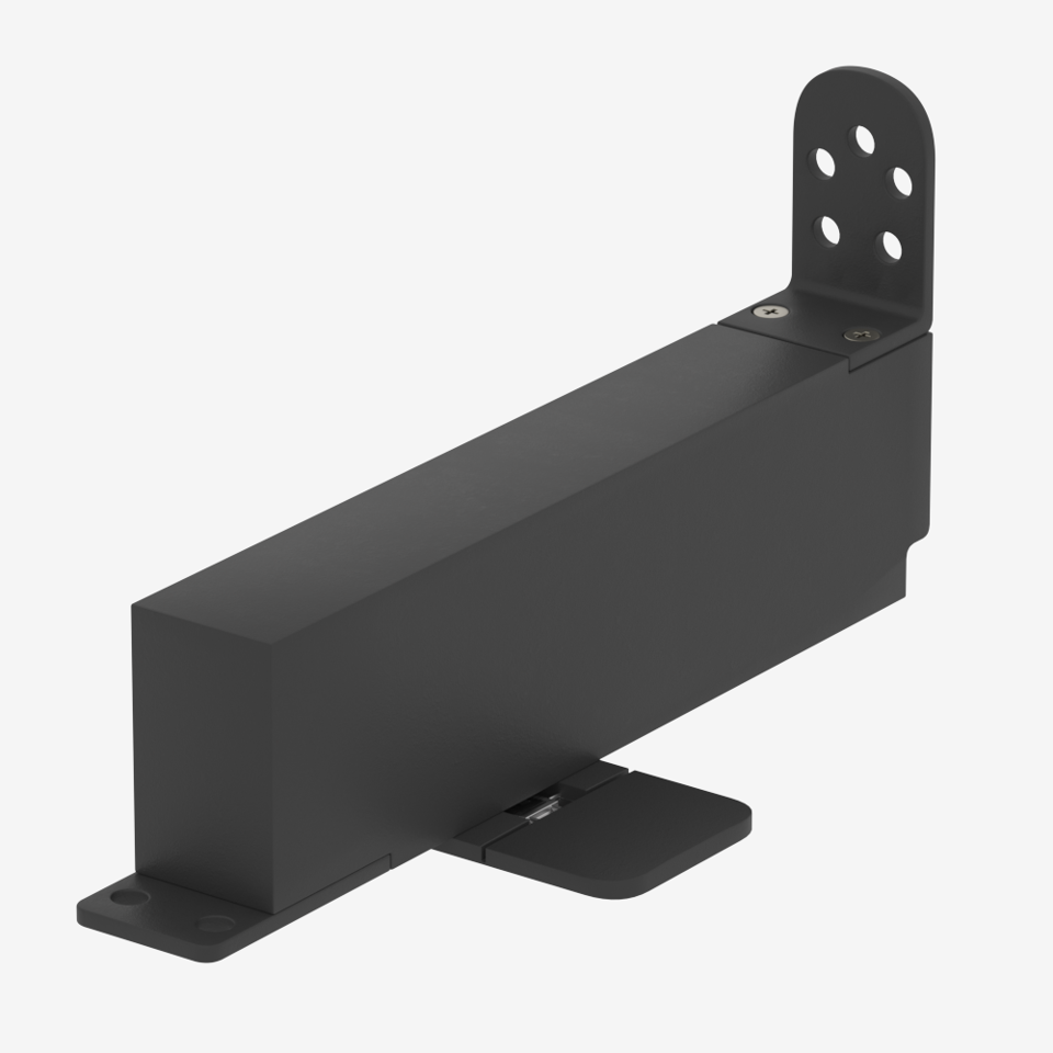 Concealed Self Closing Patch Fitting for Extra Large (XL) Wood and Metal Doors - Black Matte