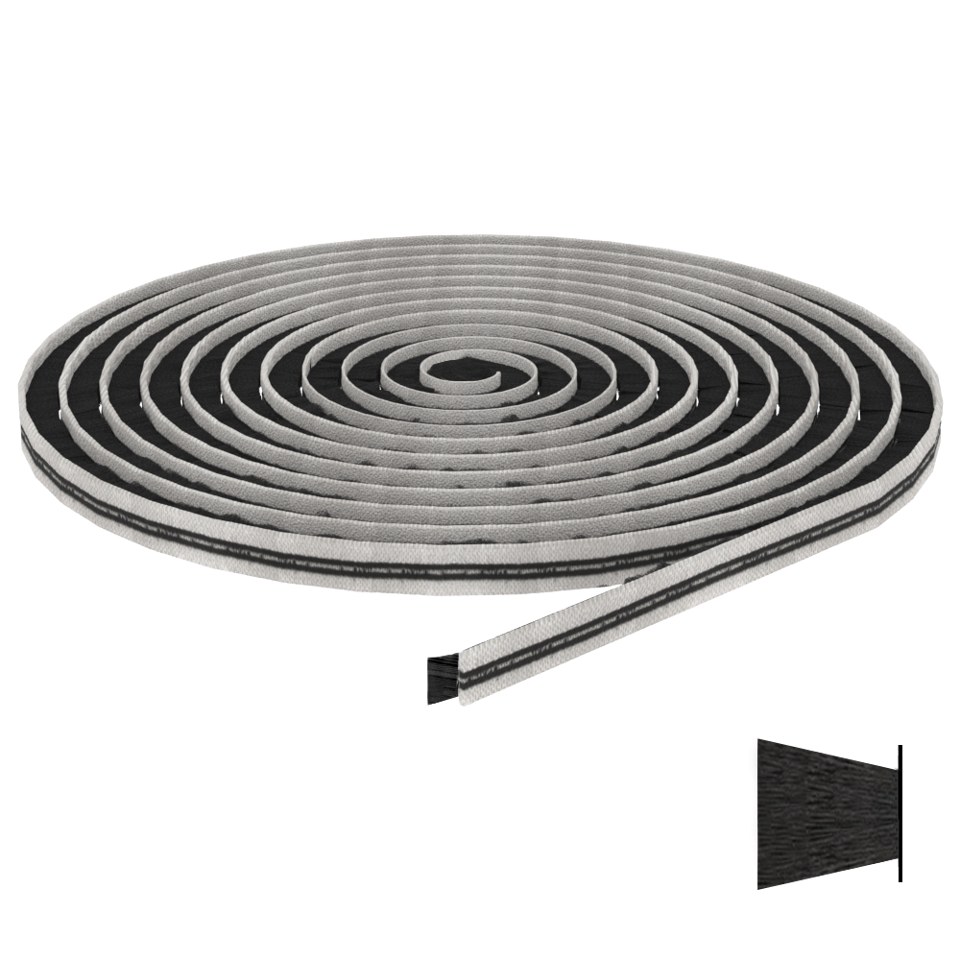 SGL-1116 Black Pile Brush Weatherstrip for 3/8" Glass - 100'