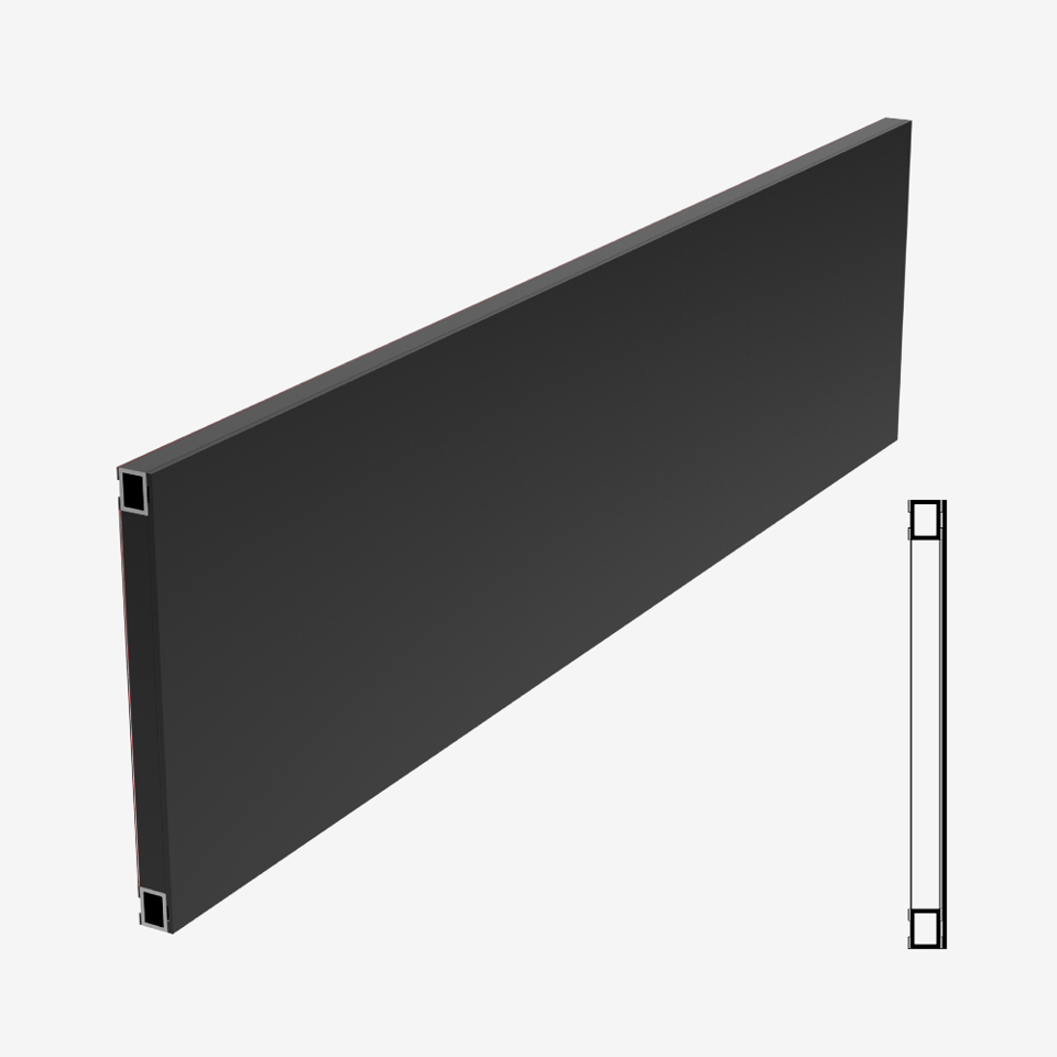 Kick Plates Set of 2 pcs for KOMPAS ADA ULTRA SLIM Door - Black