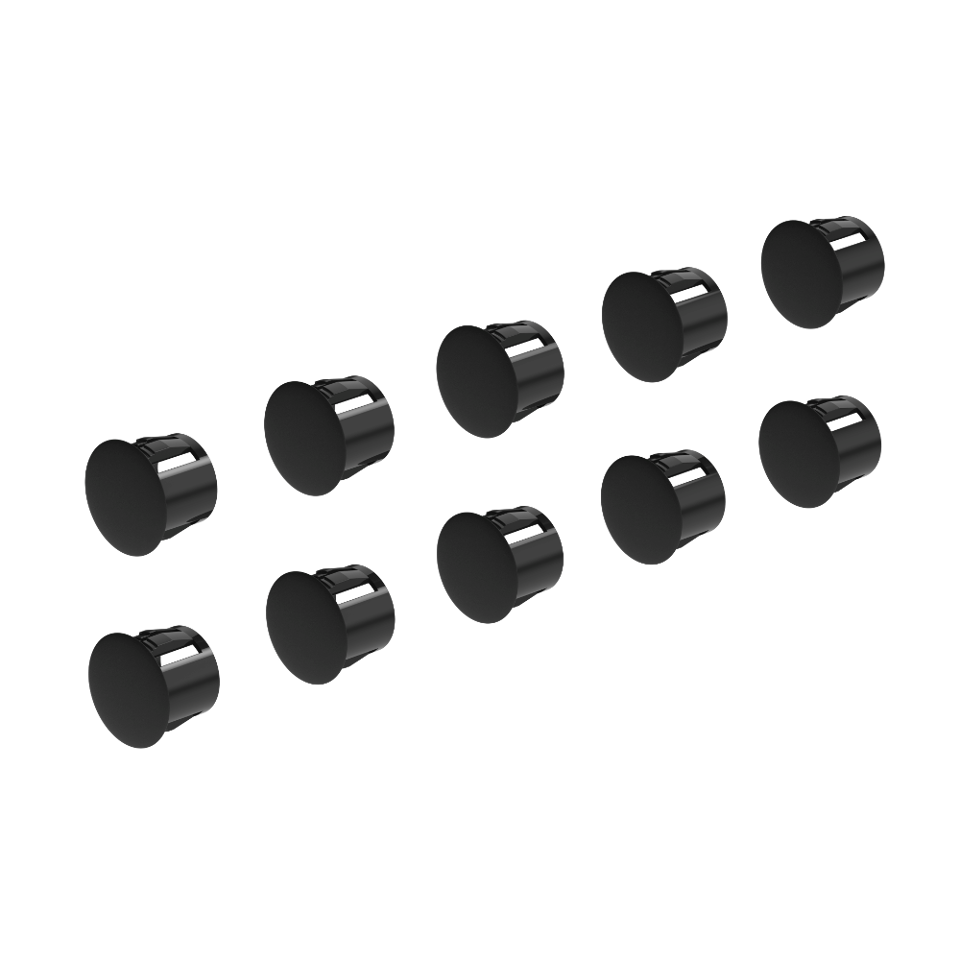 Black Plastic Plug 1/2" - Pack of 10 pcs
