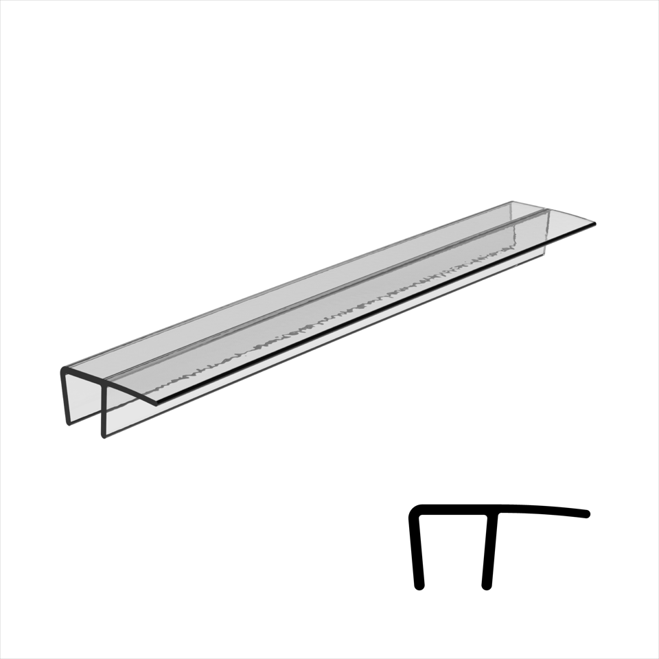 SGL-1116 Standard 'Y' Seal for 3/8" Glass - 126" Stock Length