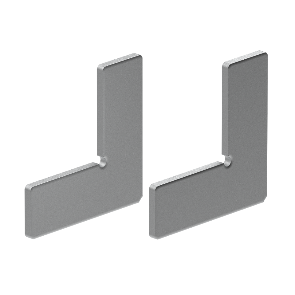 90 Degree U-Channel Floor Bracket - Set of 2