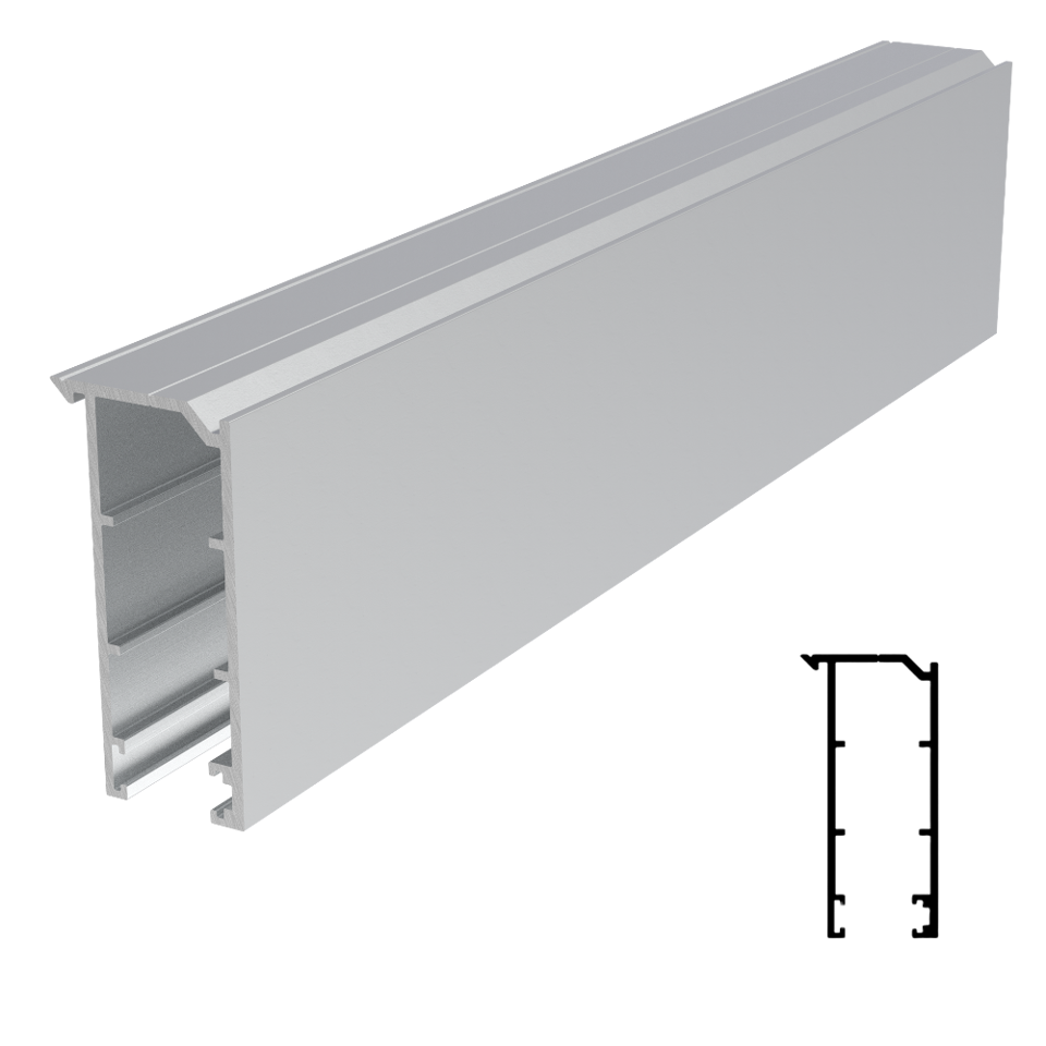 SGL-1116 Top Guide Extension 118" Stock Length - Satin Anodized