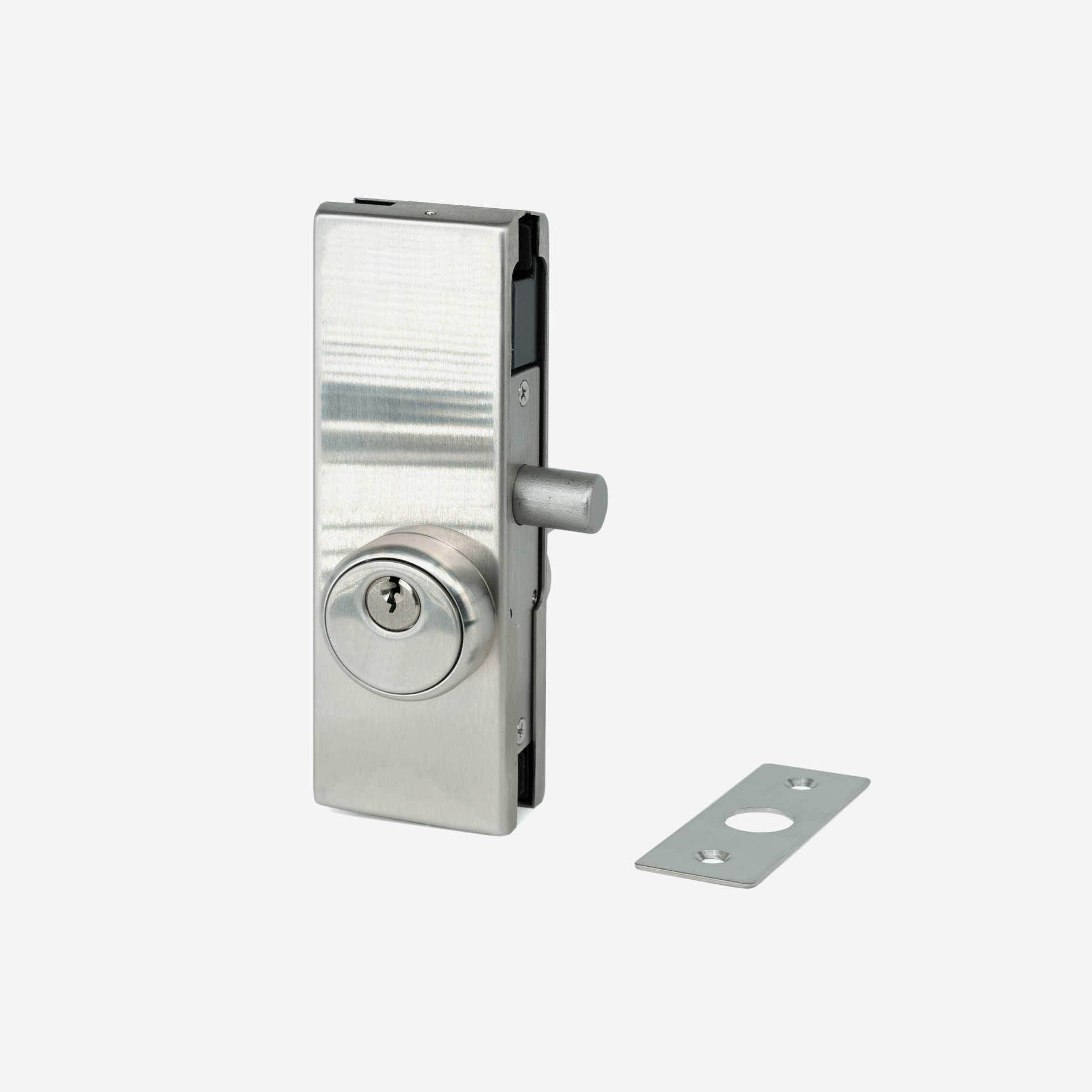 AMR Series Patch Lock - Satin stainless steel