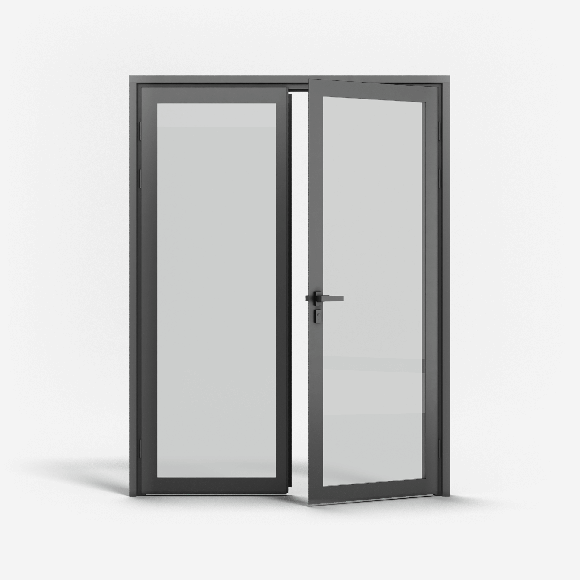 KOMPAS Aluminum Framed Double Swing Door - Out