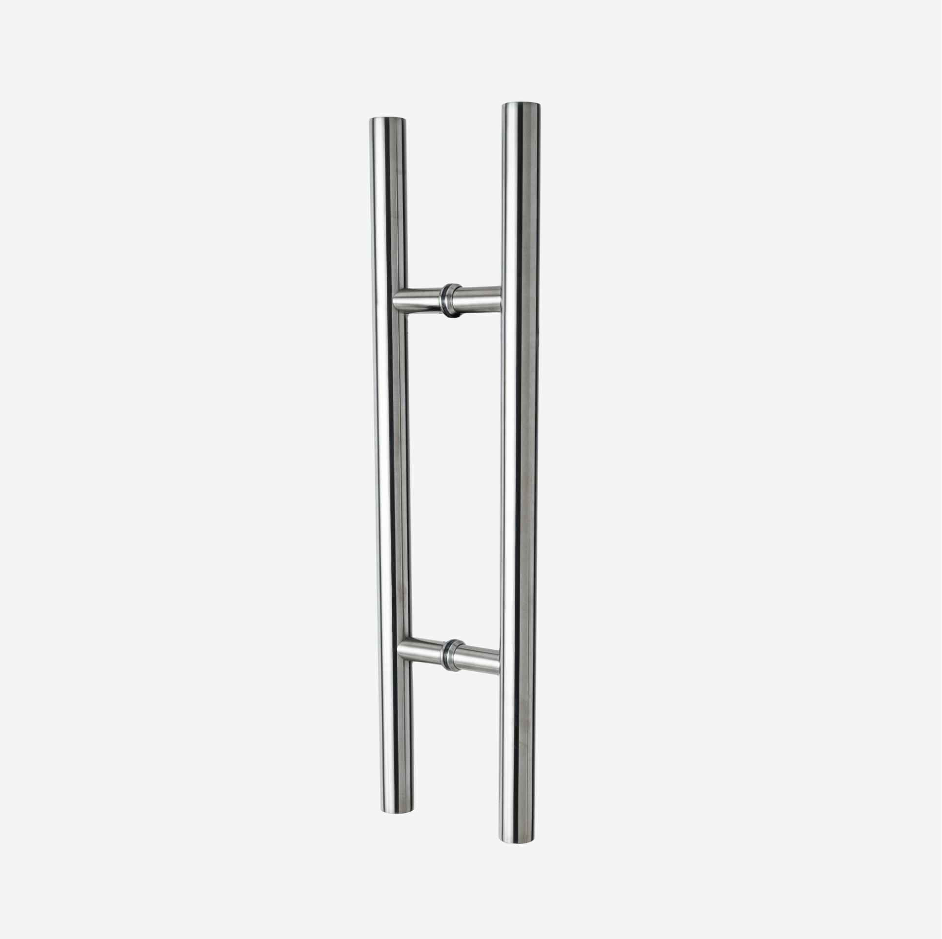24" Extra Length Ladder Style Back-to-Back Pull Handle - Polished stainless steel